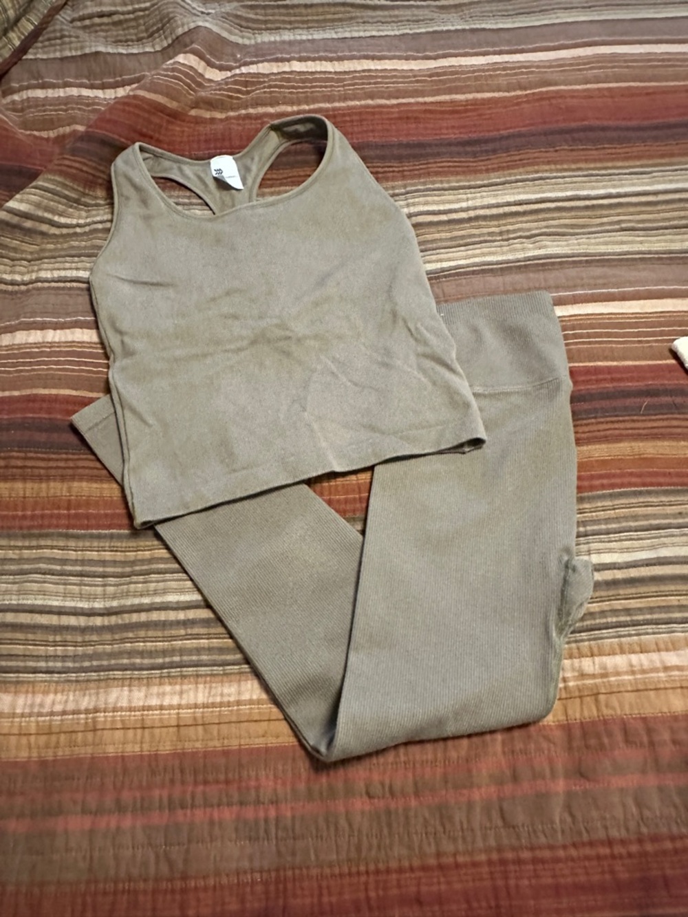 All in Motion Ribbed Crop Tank & High-Waist Leggings Set